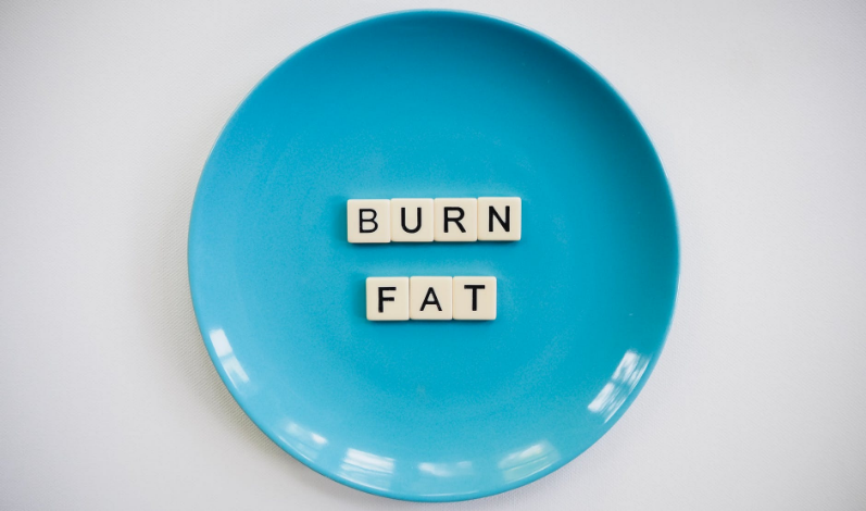 burn fat blue plate